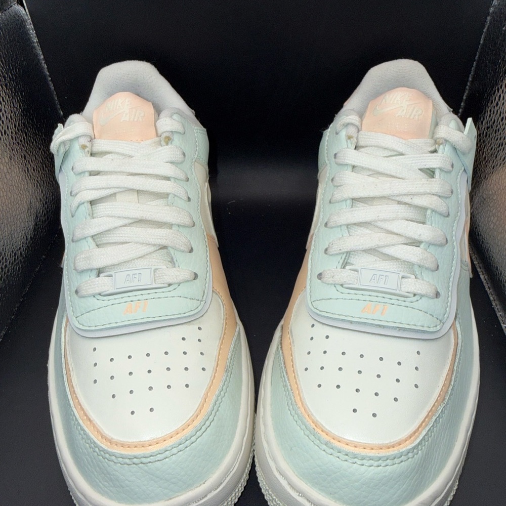 Size 8.5 - Nike Air Force 1 Shadow Barely Green Crimson Tint Wmns, Clean, No Box